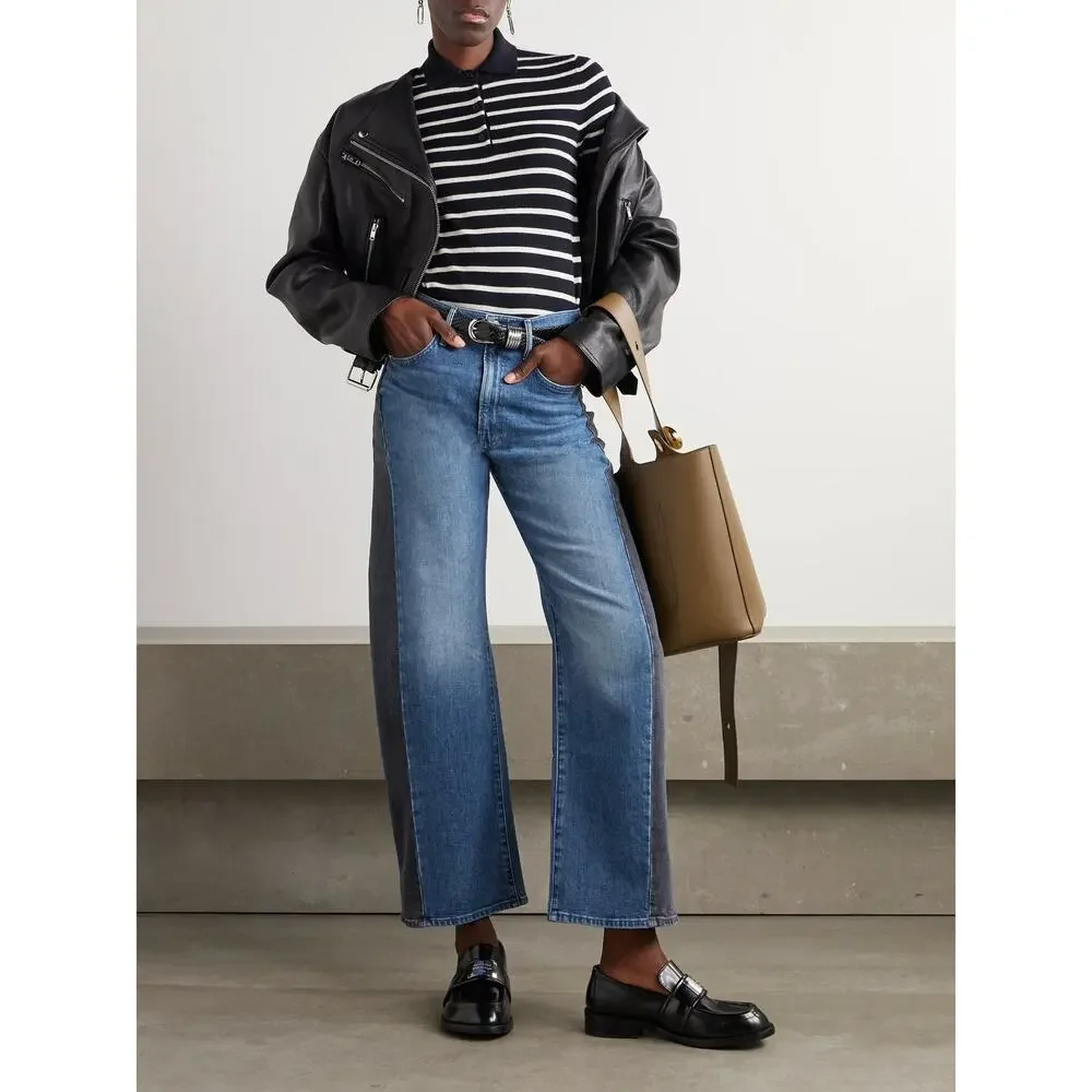 Mother Half Pipe Flood Two-Tone Barrel Jeans - 26 - Picture 1 of 10